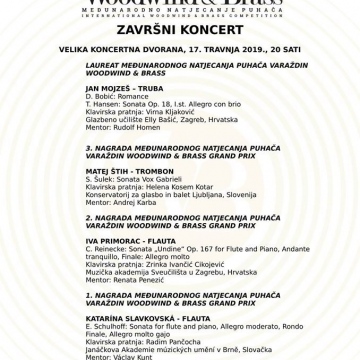 Završni koncert natjecanja 2019. godina